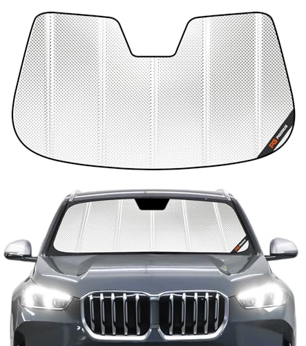 Pigenius Windshield Sun Shade for BMW X1 (U11) 2023-2026, Fits xDrive28i xDrive30 M35i, Reflective Aluminum Film Front Window Sunshade - size: 2023-2025 X1
