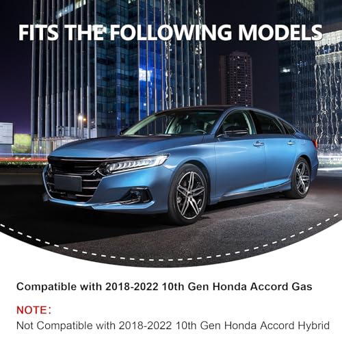 Carbon Fiber Gear Shift Panel Cover Compatible with 2018-2022 10th Gen Honda Accord Gas - color: Style 3