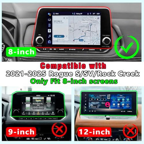 Center Console Organizer Compatible with 2021-2025 2026 Nissan Rogue S/SV/Rock Creek Dashboard Tray Interior Insert Accessories Behind Screen Black (Only Fit 8-Inch Screen) - size: Only Fit 8-Inch Screen