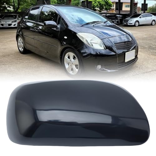 Right Primer Black Front Door Wing Side Rearview Mirror Cover Cap Housing For Toyota Yaris 2006 2007 2008 2009 2010 2011 Car Accessory Replacement Passenger Side - size: Right Passenger Side