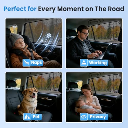 KUST Car Window Shades for 2010-2024 Toyota 4Runner Accessories, Breathable Mesh Magnetic Window Covers, Rear Back Side Window Sun Shades UV Block Privacy Protection for Baby Camping Napping 2PCS - size: FOR | Toyota 4Runner 11-23 (Pack of 2 Rear Side)