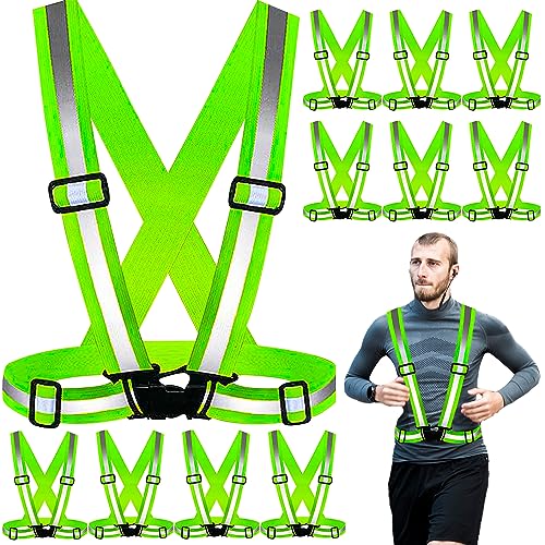 PeerBasics Safety Vests Bulk Pack - Reflective High Visibility, Men Women, Mesh (US, Alpha, One Size, Regular, Regular, Lime) - color: Lime, size: 10