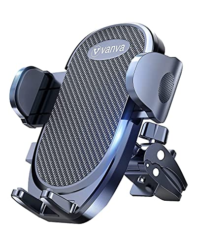 vanva Universal Air Vent Car Mount, [ Big Phones & Thick Case Friendly ] Cell Phone Holder for Car Hands Free Clamp Cradle Vehicle fit for All Apple Smartphone