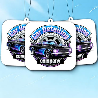10-1000 Pcs Custom Logo Car Air Fresheners, Wholesale Personalized Car Air Fresheners, Custom Double-Sided Car Air Fresheners Suitable for Truck and Business Branding Events (Rectangle) - color: Square