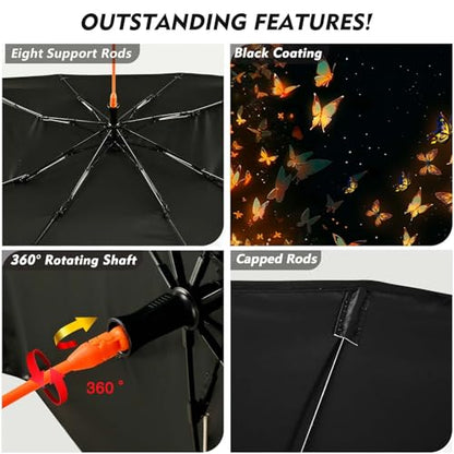 Butterfly Car Windshield Sun Shade Umbrella Front Window Heat Insulation Protection Keep Vehicle Cool for Most Vehicles UV Block Heat for Cars Trucks SUVs - color: Butterfly