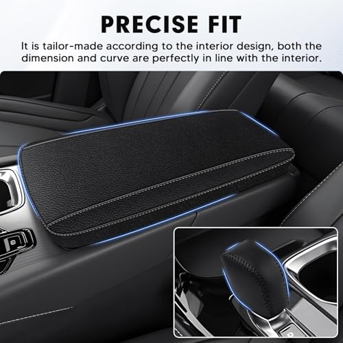 Autorder 2PCS Center Console Cover for 2023 2024 2025 Lexus RX350/RX350h/RX450h+/RX500h Accessories Gear Shift Knob Cover Anti-Scratch Leather Armrest Cover&Shift Knob Cover - size: 2PCS 2023-2025 Lexus RX