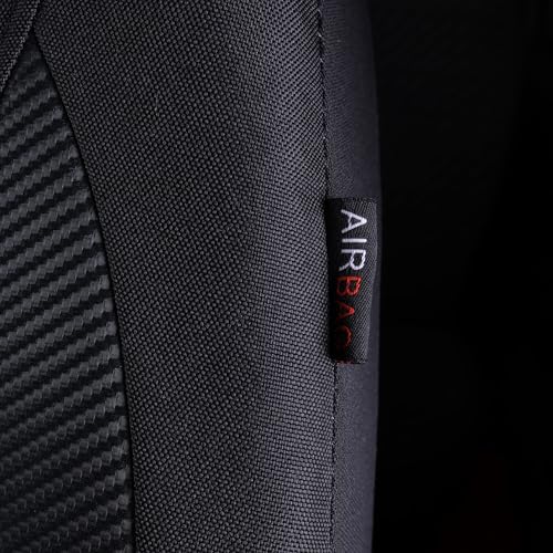 Flying Banner AquaShield car seat Covers Set Waterproof Water Resistant arm Rest Shoulder Seatbelt Compatible Truck Protectors Universal Non Slip (Solid Black, 1 Driver + 2 Passanger) - color: Solid Black, size: 1 Driver + 2 Passenger