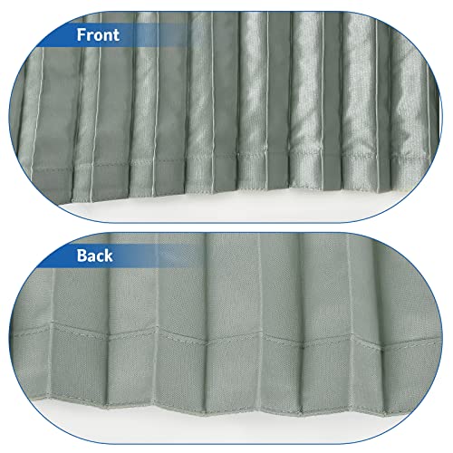 ZATOOTO Car Side Window Sun Shade - 2 Pcs Grey Magnetic Privacy Sunshades - Curtain Keeps Cooler Screen for Baby Sleeping - color: Silver Faux Silk Louvered–Rear 2PCS