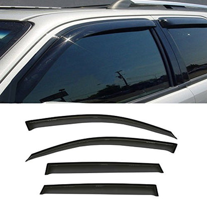 Smoke Out Channel Window Visors Compatible with Toyota RAV4 2006-2012 Wind Deflectors Sun/Rain Guards 94608 - size: For 2006-2012 RAV4