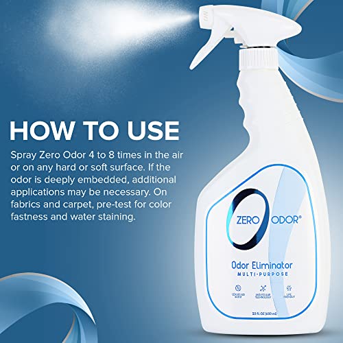 Zero Odor - Multi-Purpose Strong Odor Eliminator for Home, Office, Car, Bathroom, Hotel, Room Deodorizer, and Odor Neutralizer, 22Oz - size: 22 Fl Oz (Pack of 1)