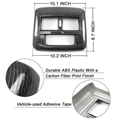 1 PC Back Air Vent Cover for Volkswagen Atlas 2018 2019 2020 2021 2022 2023 Atlas Cross Sport Accessories ABS Carbon Fiber Pattern - size: BACK AIR VENT COVER-1PC