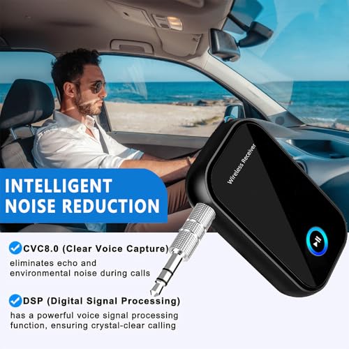 Bluetooth AUX Adapter for Car,3.5mm Wireless Receiver,AUX Bluetooth Car Adapter,Hands-Free Call for Cars, Speakers, Stereo Systems and Headphones