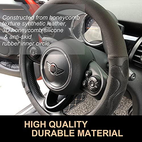 PINCTROT Comfy Grip Steering Wheel Cover, Anti-Slip Design, Universal 14.5-15 Inch(Silicone Black) - color: 1.Black, size: Medium(Standard) Size[14 1/2''-15'']