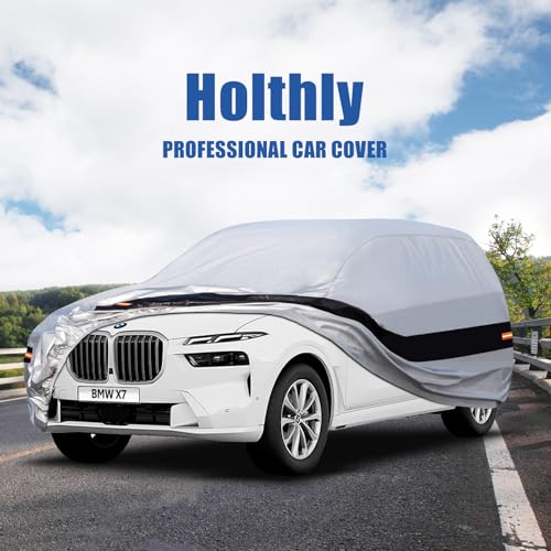 10 Layers SUV Car Cover Custom Fit for BMW X7 (2018-2024) Waterproof All Weather for Automobiles, Outdoor Full Cover Rain Sun UV Protection.Silver - size: Custom Fit for BMW X7
