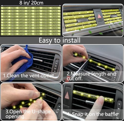 NBTEPEM 27 PCs Yellow Bling Car Accessories Set for Women, Steering Wheel Covers Universal Fit 15 Inch, Bling License Plate Frame, Bling Phone Holder, Bling Car Coasters (Yellow Diamond) - color: Yellow Diamond