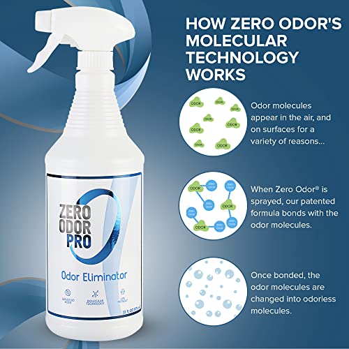 Zero Odor Pro Commercial Strength Odor Eliminator, Room Deodorizer and Air Freshener, Trigger Spray, 32 oz - size: 32 Fl Oz (Pack of 1)