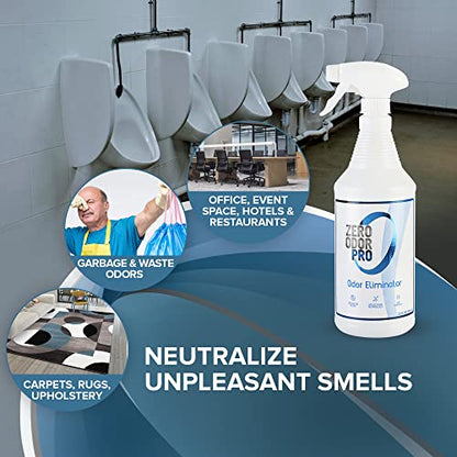 Zero Odor Pro Commercial Strength Odor Eliminator, Room Deodorizer and Air Freshener, Trigger Spray, 32 oz - size: 32 Fl Oz (Pack of 1)