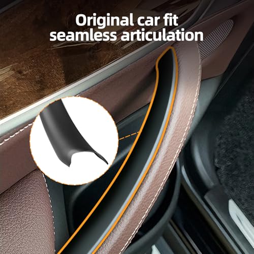 3 PCS Door Handle Covers Compatible with BMW X5 E70 2007-2013, X6 E71/E72 2007-2014 Accessories, Front Rear Left Right Side Inner Door Pull Handle Cover, Black - color: Black