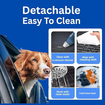 Dog Car Seat Cover – XL Hard Bottom Hammock, Waterproof & Scratch-Resistant, Supports 400 lbs – Heavy-Duty Pet Seat Protector for Cars, Trucks & SUVs – Oxford Fabric