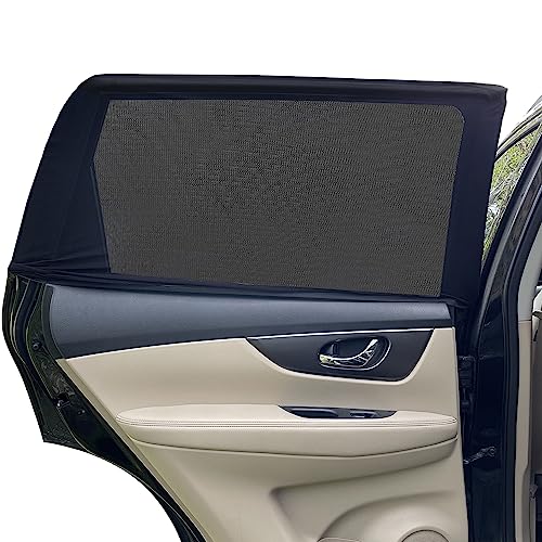 Car Window Shades for Baby - 2 Pack Sun Shade Blocker, Breathable Mesh Rear Side Window Shade Sunshade for SUV, UV Protection for Baby Family Pet, Mosquito Bug Net Window Screens for Camping - size: Large-Rear Window