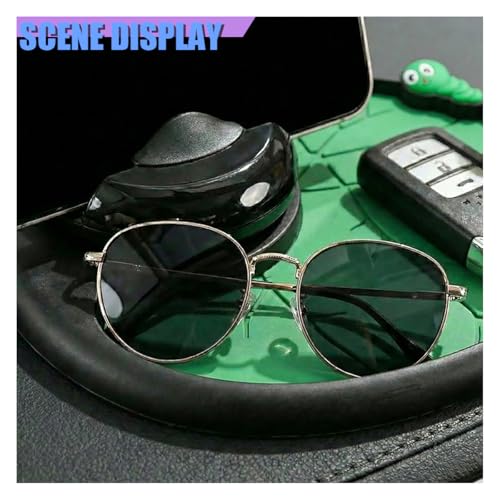 Craedli Car Dashboard Anti-Slip Mat, Multifunctional 360 Rotating Phone Holder with Temporary Parking Number, Universal Car Organizer Storage for Sunglasses/Keys/Daily Essentials (Caterpillar-Green) - size: Caterpillar-Green