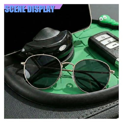 Craedli Car Dashboard Anti-Slip Mat, Multifunctional 360 Rotating Phone Holder with Temporary Parking Number, Universal Car Organizer Storage for Sunglasses/Keys/Daily Essentials (Caterpillar-Green) - size: Caterpillar-Green