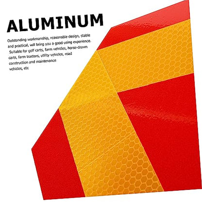 2pcs Magnetic Triangle Reflectors for Slow Moving Vehicle Safety Sign Engineer Grade Aluminum Cycling Safety Triangle
