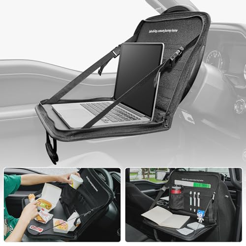 JOYTUTUS Steering Wheel Tray, Multifunctional Laptop Desk, Back Seat Headrest Table for Eating, Fit for Large Vehicles, Like Trucks, Pickups, Semi-Trailers - size: Large