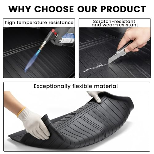 Vanseno for 2018-2025 2026 Toyota Camry Cargo Mats All Weather Trunk Mat Waterproof Anti-Slip for Toyota Camry Accessories No Hybrid - color: Fit 2018-2025 2026 Toyota Camry