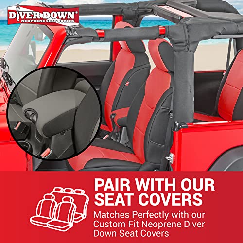 Diver Down Neoprene Center Console Cover - Fits Jeep 2007-2018 JK JKU Wrangler - Cushioned Armrest Cover - Doesn't Burn Your Elbow - Tight Custom Fit - Comfortable Foam Armrest Pad (11-18 Yellow) - color: Yellow, size: 2011-2018 JK