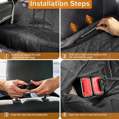 Dog Car Seat Cover for Back Seat Compatible with Mitsubishi Outlander Lancer Eclipse Cross Sport Accessories, Waterproof Non-Slip Pet Bench Backseat Covers 2026 New