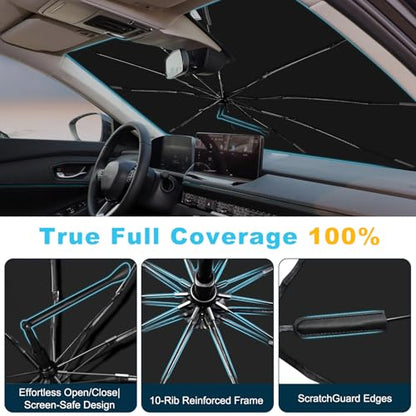 Windshield Sun Shade Umbrella Custom Fit CX5 CX-5 2017-2024 2025 Foldable UV Protection Car Cover, Emergency Rain Shield & Dashboard Protector - Durable Auto Accessory - size: For CX5 CX-5 2017+