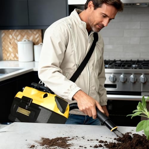 Universal Vacuum Shoulder Strap for Armor All/for Dewalt/for Shark, Adjustable Heavy Carrying Duty Strap for Wet Dry Vacuum, Hands Free Carrying Accessory for Car Detailing, Garage & Home Use