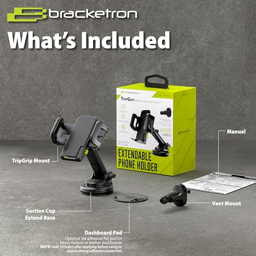 Bracketron TripGrip Series Cell Phone Mount Phone Holder for Car Dashboard Windshield Vent Expandable - style: Window, Dash & Vent Mount