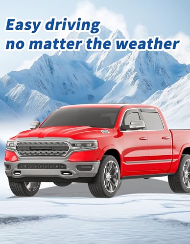 in-Channel Window Rain Guards Fit for Dodge RAM 1500 2019-2026(New Body Style Includes TRX) Crew Cab Extra Durable Window Deflectors Window Vent Visors Truck Vent Shades Car Accessories - size: 2019-2026 Dodge Ram 1500 Crew Cab New Body Style