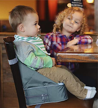 Nuby Easy Go Booster Seat for Kitchen Chair - Travel Booster Seat for Babies and Toddlers - Holds Up to 35 Pounds - 9+ Months - Blue - color: Blue