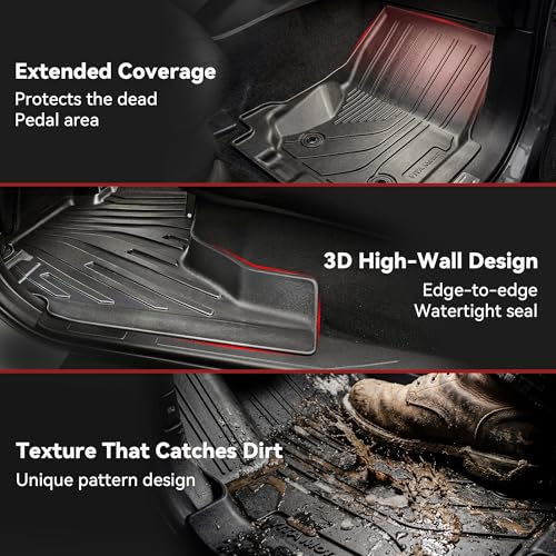 YITAMOTOR Floor Mats Set Fit for Toyota 4Runner 2025 2026 5-Seats(Fits Gas,Not Fit Hybrid) with Trunk mat &Backrest mat, All Weather TPE Custom Fit Liner for 4 Runner SR5/TRD/Limited 6th gen Car Mats - style: 2025-2026 Toyota 4runner 5 Seater Gas
