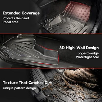 YITAMOTOR Floor Mats Set Fit for Toyota 4Runner 2025 2026 5-Seats(Fits Gas,Not Fit Hybrid) with Trunk mat &Backrest mat, All Weather TPE Custom Fit Liner for 4 Runner SR5/TRD/Limited 6th gen Car Mats - style: 2025-2026 Toyota 4runner 5 Seater Gas
