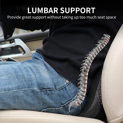 Car Seat Cushion, Memory Foam Seat Pad for Sciatica and Lower Back Pain Relief, Seat Cushion for Car Seat Driver (Black) - color: Black