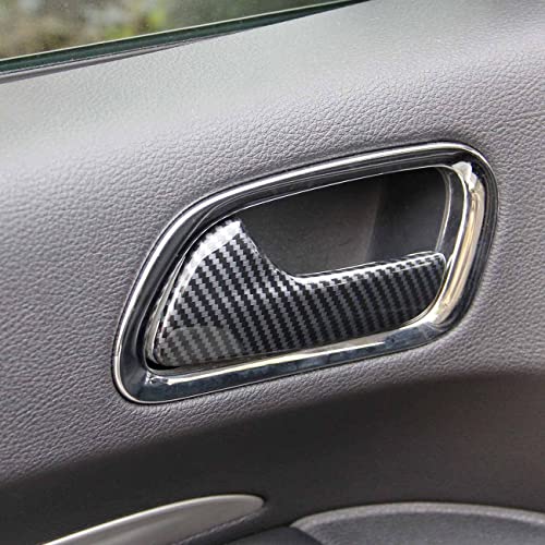 crosselec Carbon Fiber Inner Door Handle Cover Trim for Dodge Durango 2011-2022