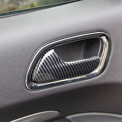 crosselec Carbon Fiber Inner Door Handle Cover Trim for Dodge Durango 2011-2022