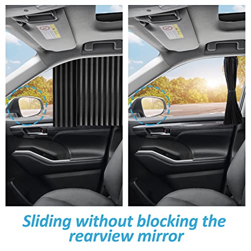 ZATOOTO Blackout Window Shades 4 Pack - Magnetic Sun Shade for Side Windows, Privacy Car Blind Curtains, Baby, Pet, Camping, Travel - size: Louver(M)-4pcs