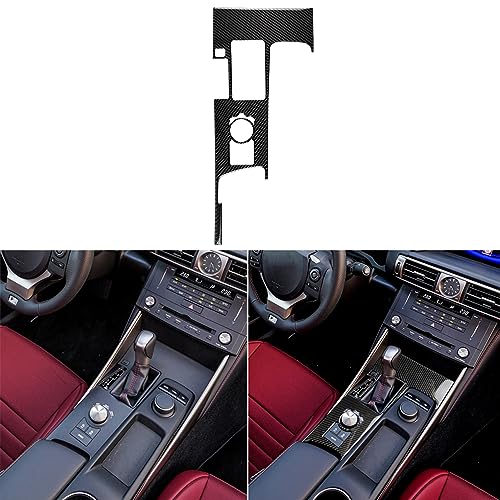 NVCNX Car Center Console Gear Shift Panel Cover Decal Compatible with Lexus IS250 2014 2015 / IS200t 2016 2017 / IS300 2016-2020 / IS350 2014-2020 Carbon Fiber Interior Trim Accessories Black - A - color: Gear Shift Panel - a