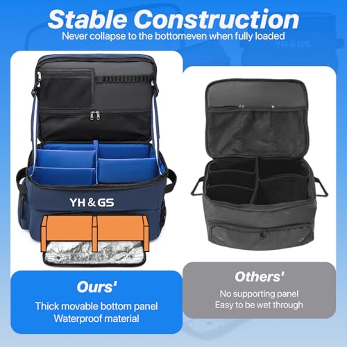 Golf Trunk Organizer, 3 Layer Golf Accessories for Men, 2 Pair Shoes Separate Ventilated Compartment Golf Organizer for Car, Balls, Clothes, Gloves, Accessories Golf Gifts