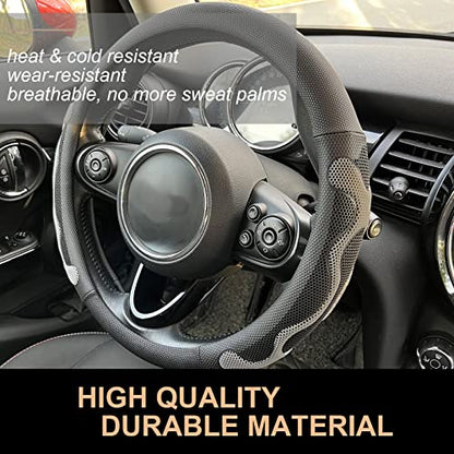 PINCTROT Large Size Comfy Grip Steering Wheel Cover, Anti-Slip Design, 15.5-15.75 Inch(Silicone Gray) - color: 4.Gray, size: Large Size[15 1/2''-15 3/4'']