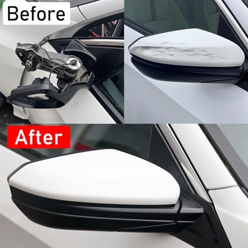 Moonlinks Compatible with 2016-2021 Honda Civic Side Mirror Cover Replacement Passenger Side,Platinum White Pearl for 10th Gen Civic,2019-2022 Insight,RH Sideview Mirror Cap Trim(1PC) - size: 10th-Right White