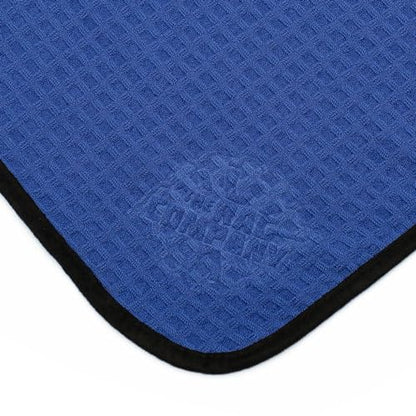 The Rag Company Dry Me A River, Professional Korean 70/30 Blend Microfiber Waffle-Weave Drying & Detailing Towels, Soft Suede Edges, 390 GSM, 16x24 Inches, Royal Blue, 3-Pack - color: Royal Blue, size: 16in x 24in