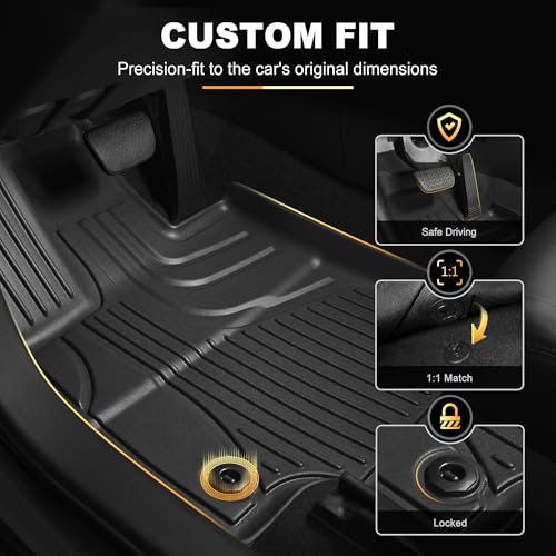 Floor Mats & Trunk Mat for Mercedes-Benz C Class Sedan Only 2022-2024 2025 2026 - AOMSAZTO All Weather Custom Fit Floor Liners Cargo Liner C300 C43 AMG C63 AMG S C63 AMG S E Accessories, Black - style: 1) for Mercedes Benz C-Class | 2022-2026 | Floor+Carg