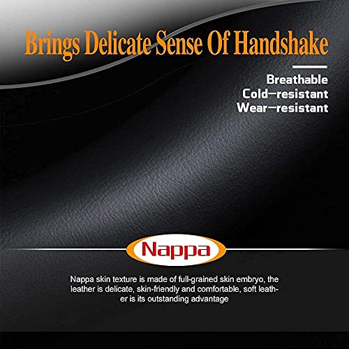 Carodi Latest Nappa Leather car Steering Wheel Cover, Stylish Non-Slip Leather car Interior 15 inches Universal（Black） - color: Black (red and blue lines)
