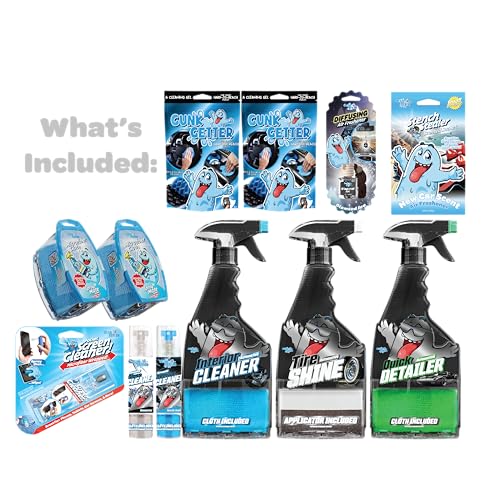 Car Cleaning Kit - Car Accessories for Interior and Exterior Cleaning, Glass Cleaner, Car Wipes, Auto Essentials - size: Starter Kit